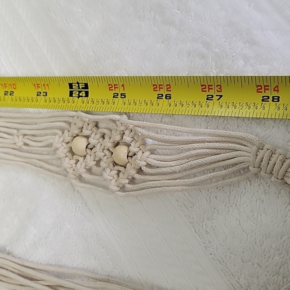 Vintage Boho 70's Macrame Belts. One With Beads And Tie Close, One Has A Buckle - Picture 5 of 16